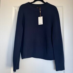NWT! | QUINCE Mongolian Cashmere Oversized Crewneck Sweater | True Navy | Medium
